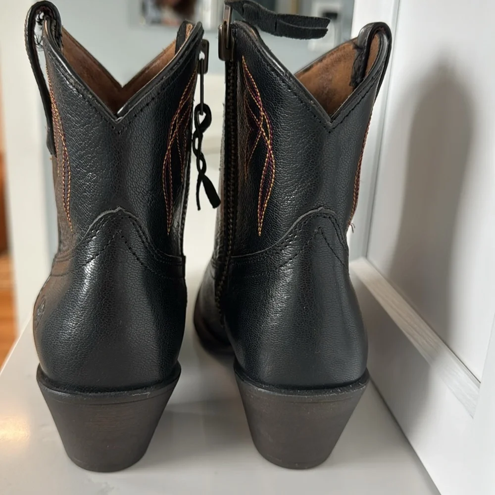 Ariat short black leather boot - Picture 2 of 6